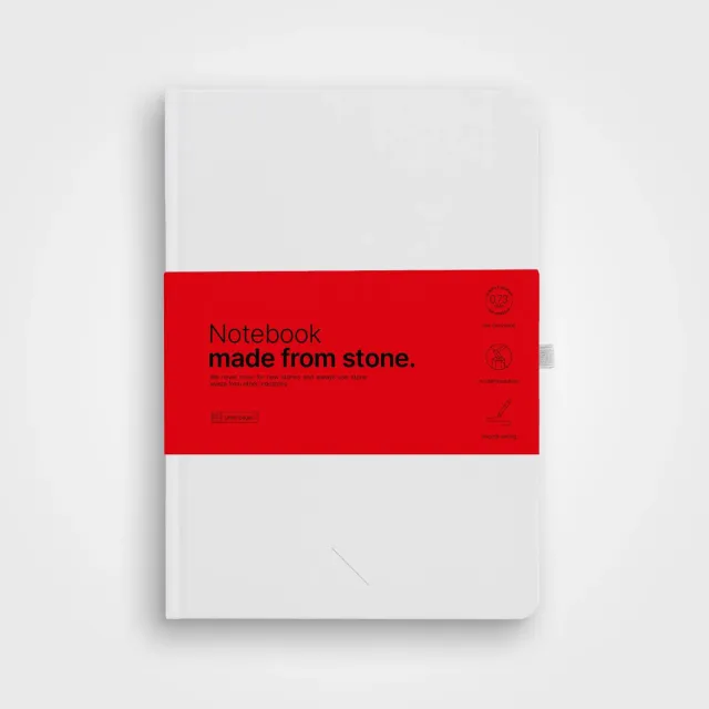 agood company Stone Paper Notizbuch A5 Snow White Hardcover