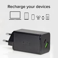 SBS 65W GaN USB-C PD + USB-A Ladegerät schnell kompakt