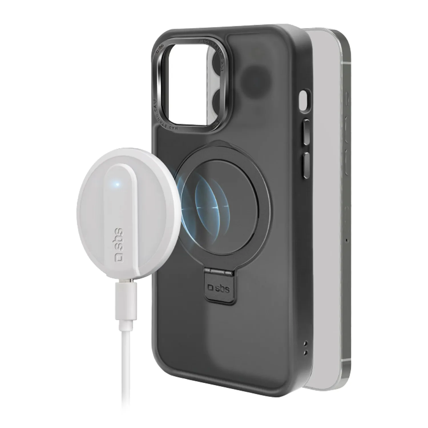 SBS Mag Stand iPhone 14 Pro Max Hülle Schwarz MagSafe