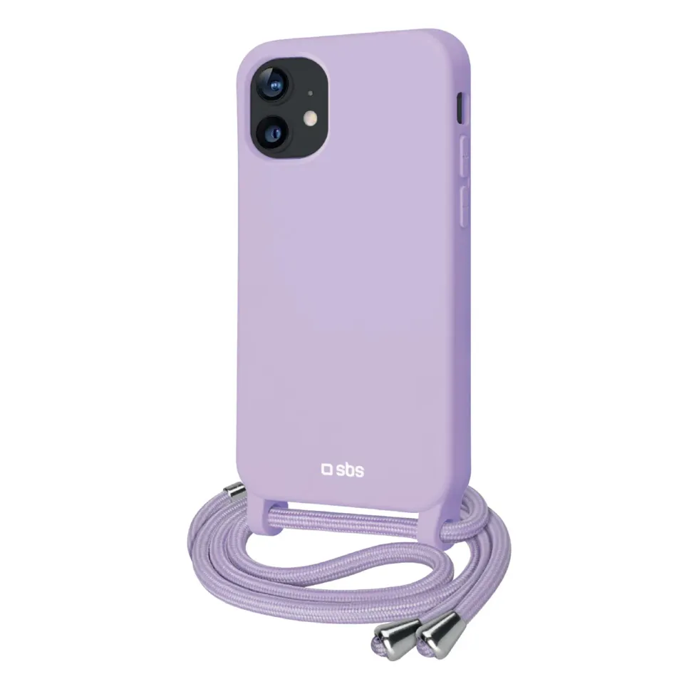 SBS Necklace Handyhülle iPhone 11 lila mit Kette