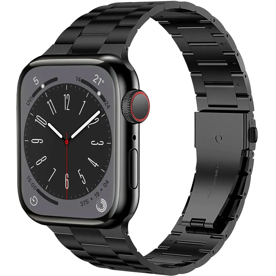 arktisband Edition S Apple Watch Armband Edelstahl Schwarz
