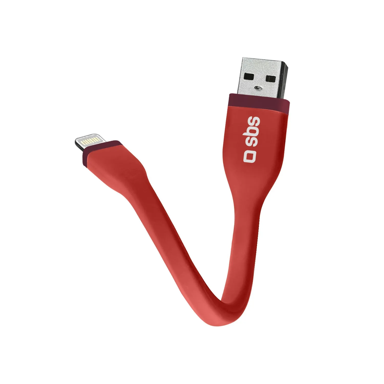 SBS Lightning Ladekabel 12 cm blau kurz MFi