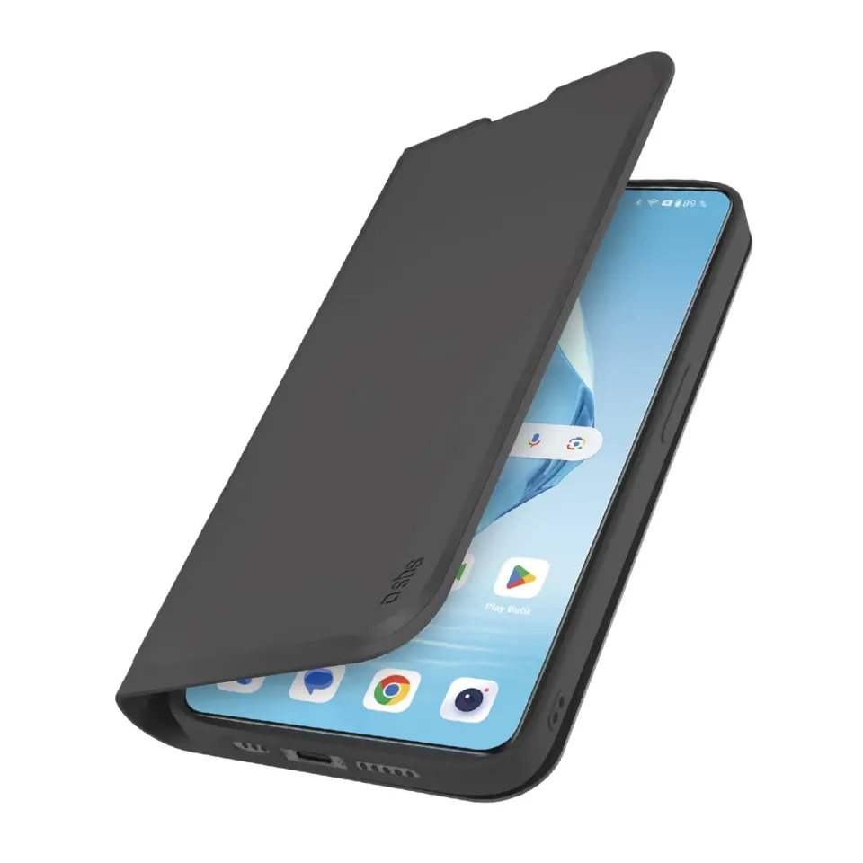 SBS Wallet Smooth Klapphülle OnePlus 12R schwarz Stand