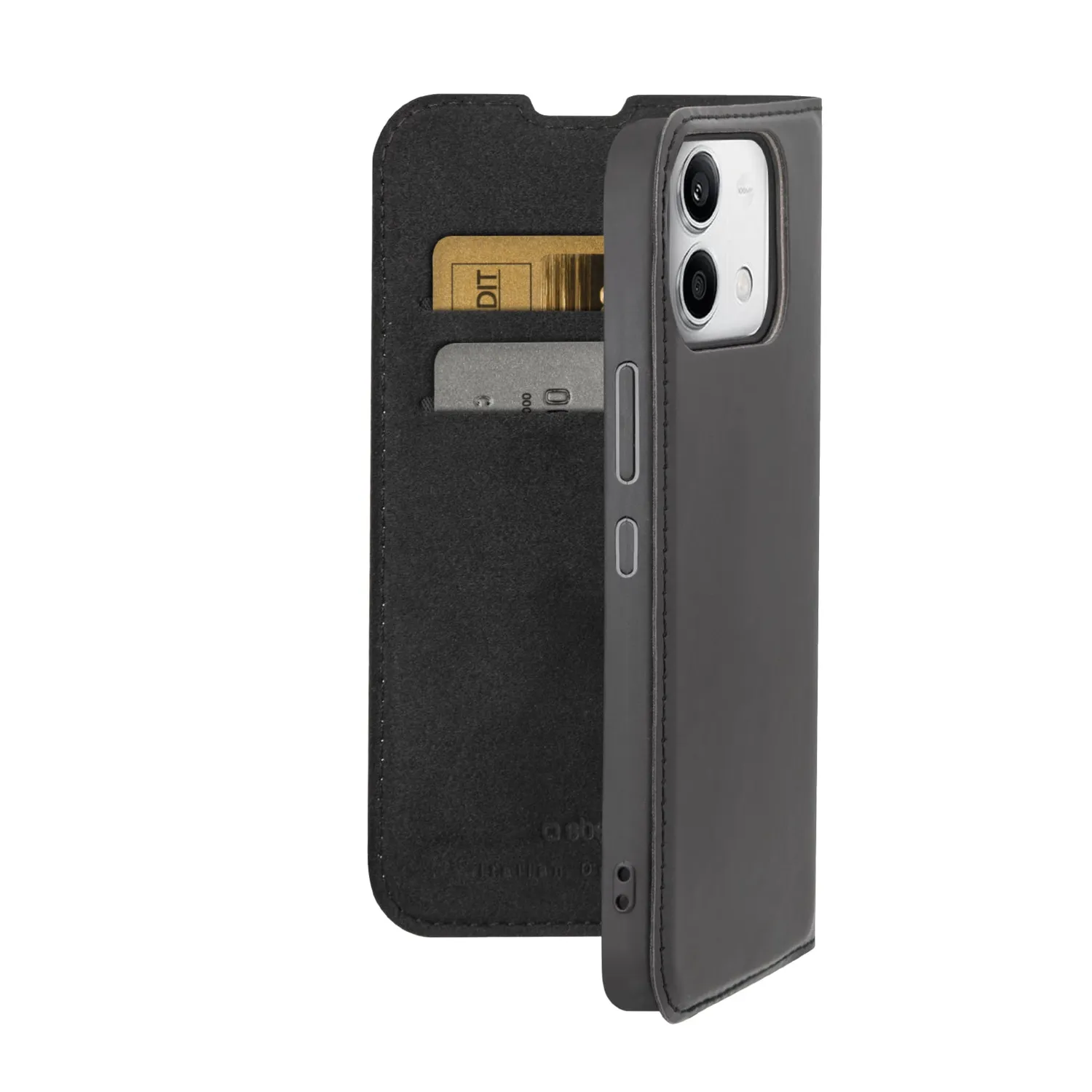 SBS Wallet Smooth Redmi Note 13 5G Hülle Schwarz Karten