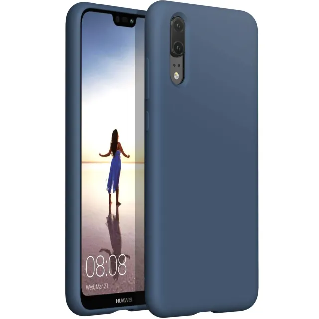 YATWIN Huawei P20 Lite Handyhülle Blau Silikon Dünn