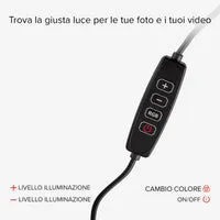SBS LED Hintergrundlicht RGB mit Stativ 40cm