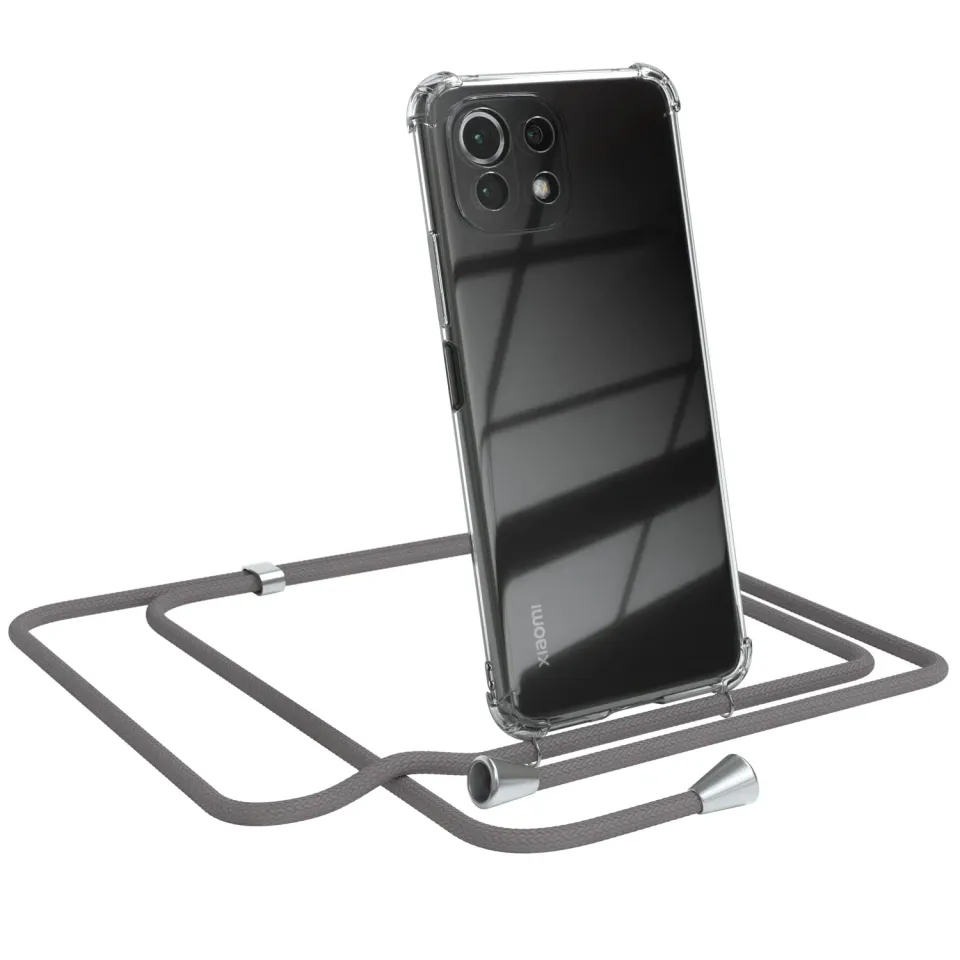 EAZY CASE Classic Xiaomi Mi 11 Lite Handykette Anthrazit verstellbar
