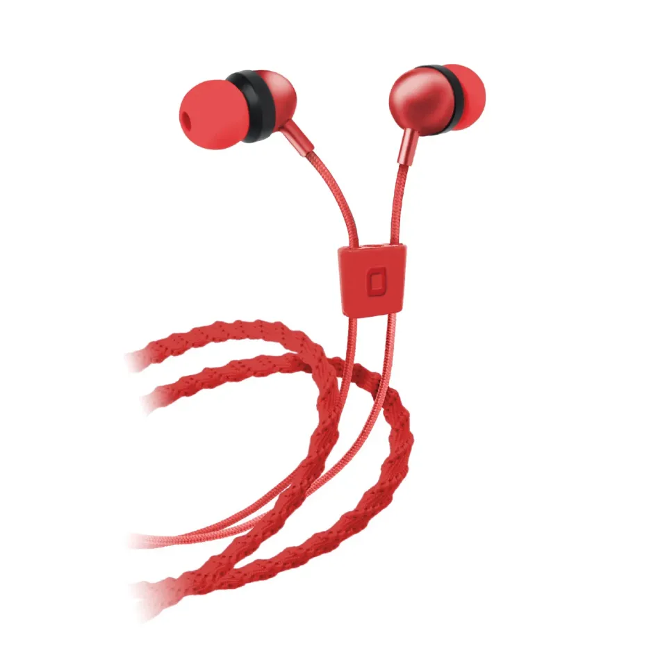 SBS School Armband Kopfhörer Rot 3,5 mm Stereo 1,2 m
