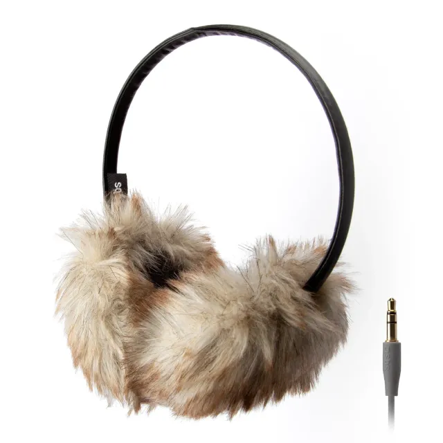 SBS Fur Winter-Kopfhörer Fell 3,5mm mit Mikrofon