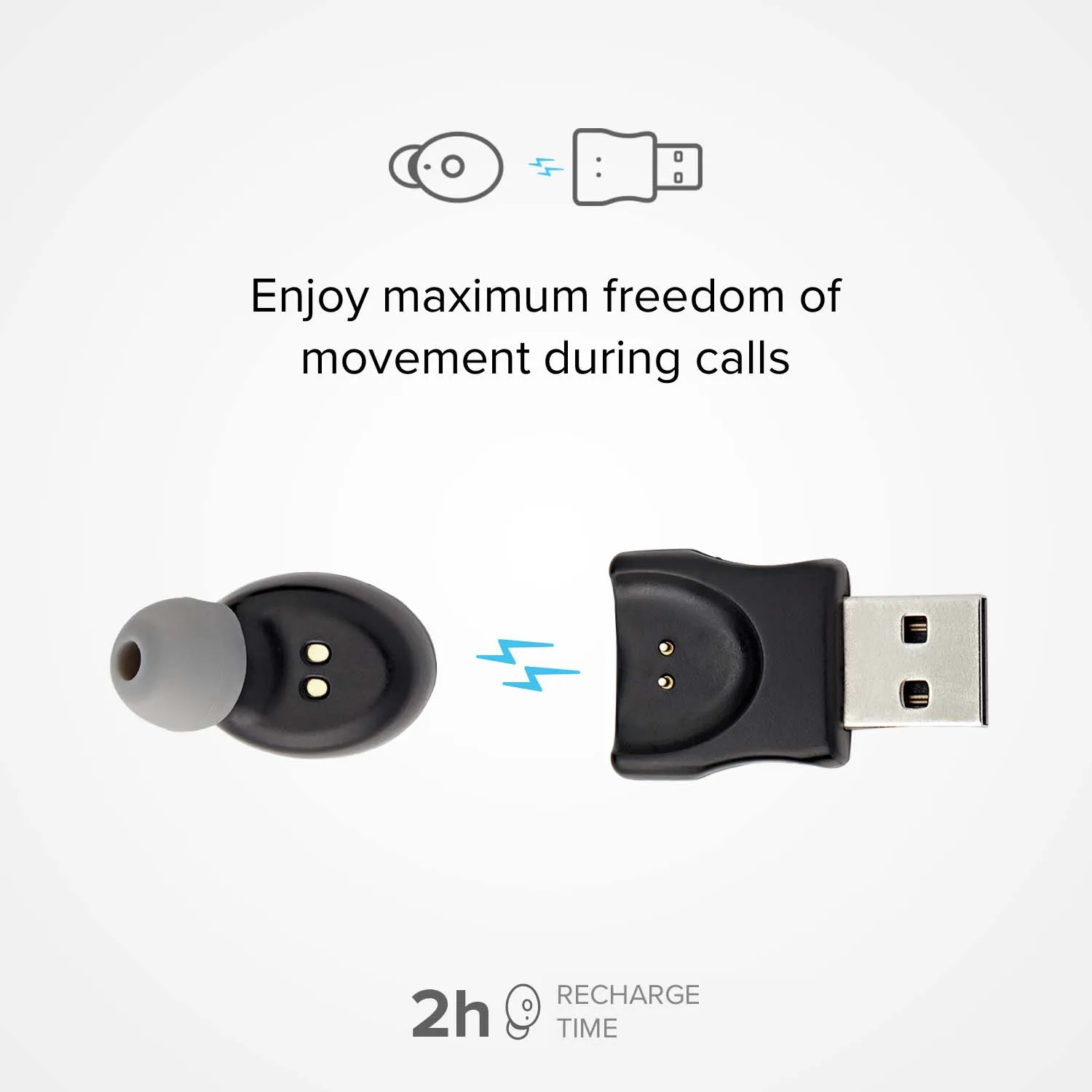 SBS BT290 Mono Bluetooth Headset mit Ladedock multipoint