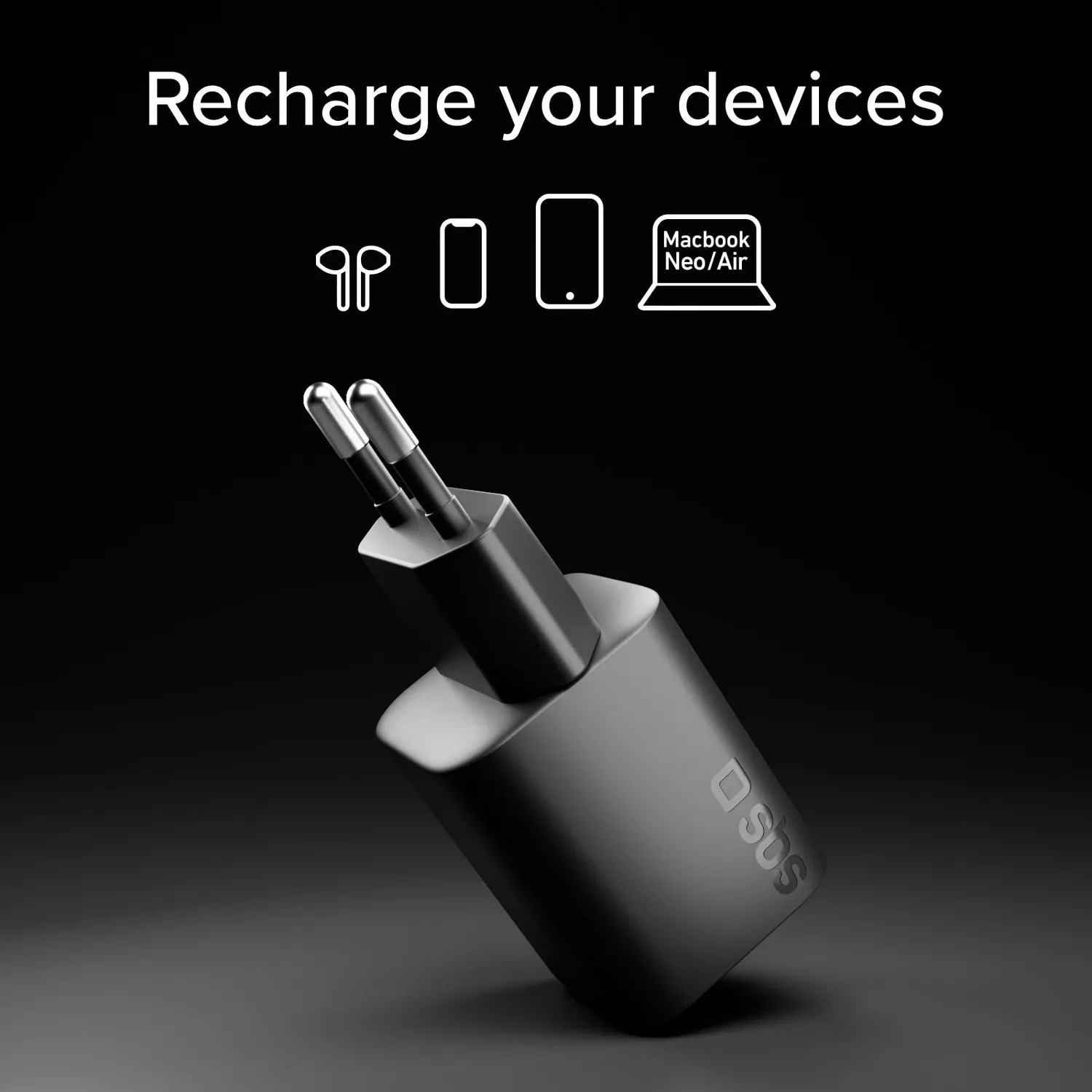 SBS USB-C 40W Wandladegerät PD 3.2 GaN AVS