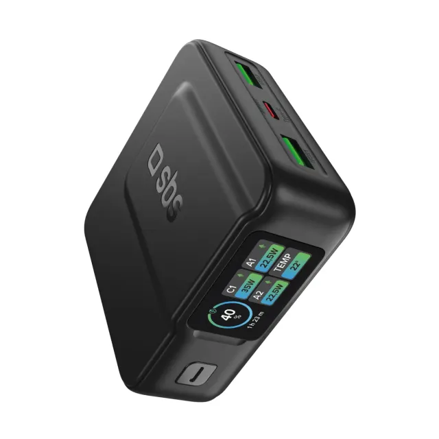 SBS 10000 mAh Powerbank 35W PD mit TFT-Display