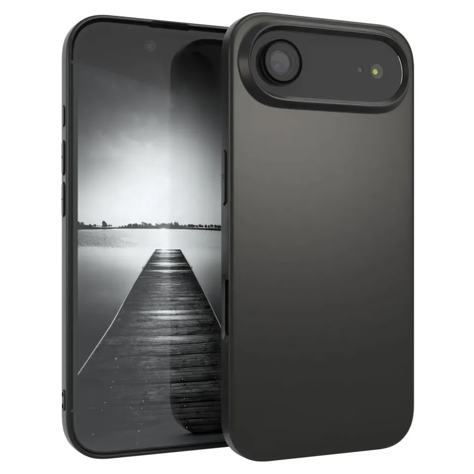 EAZY CASE iPhone Air Silikonhülle Schwarz dünn 0,8 mm