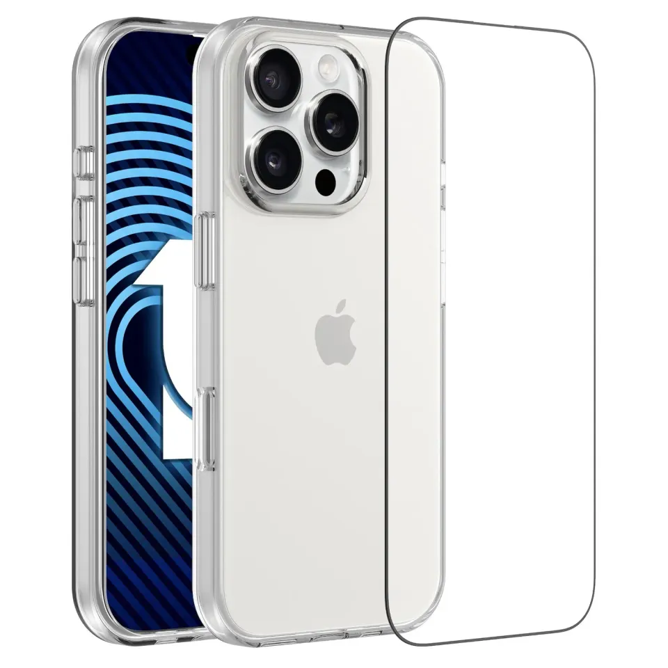 arktis Sparpaket iPhone 16 Pro Max Hülle+Glas Set