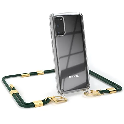 EAZY CASE Galaxy S20 Handykette Pinien Grün Gold Wechselgurt