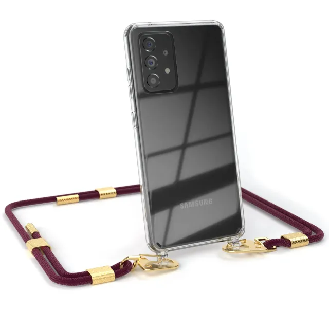 EAZY CASE Galaxy A52 A52s Handykette Karabiner Beere Gold