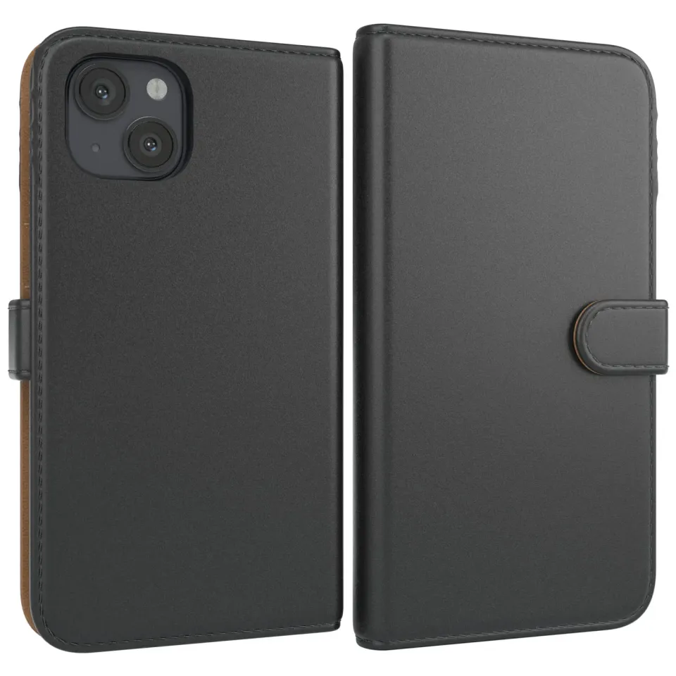EAZY CASE iPhone 13 Klapphülle Book Schwarz mit Kartenfach