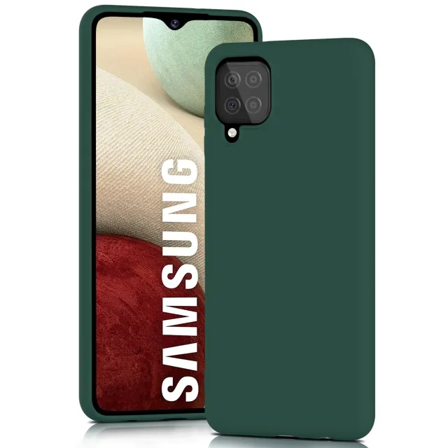 YATWIN Galaxy A12 Handyhülle Grün TPU matt stoßabsorbierend