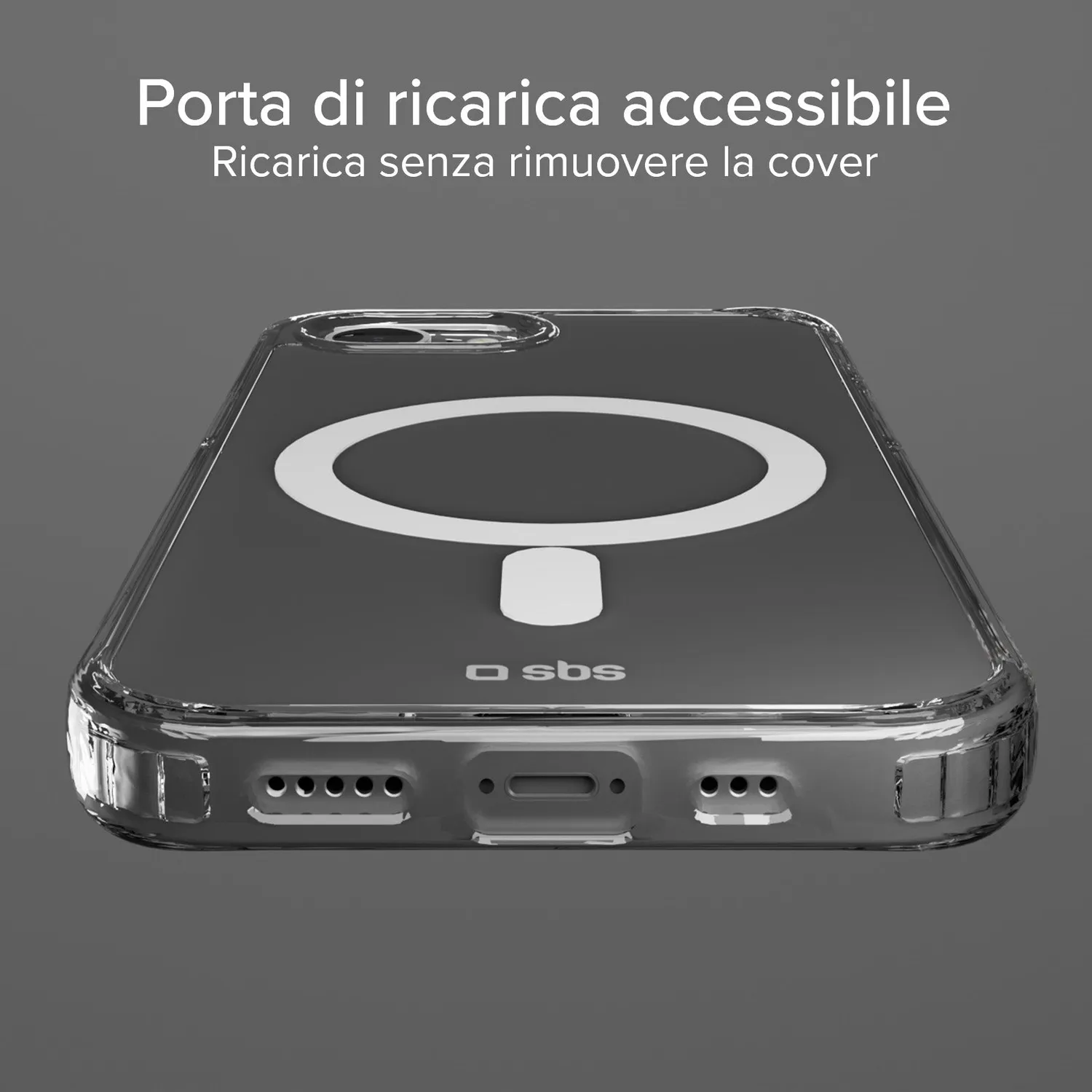SBS D3O iPhone 17e/16e Hülle Transparent MagSafe