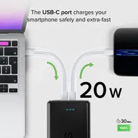 SBS Powerbank 30000mAh 20W USB-C USB-A Schwarz