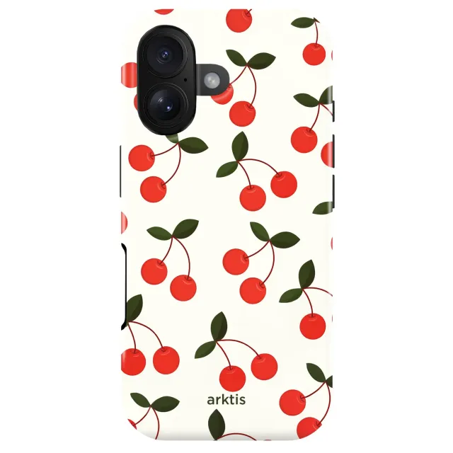 arktis Cherry iPhone 17 Hülle MagSafe Print stoßfest
