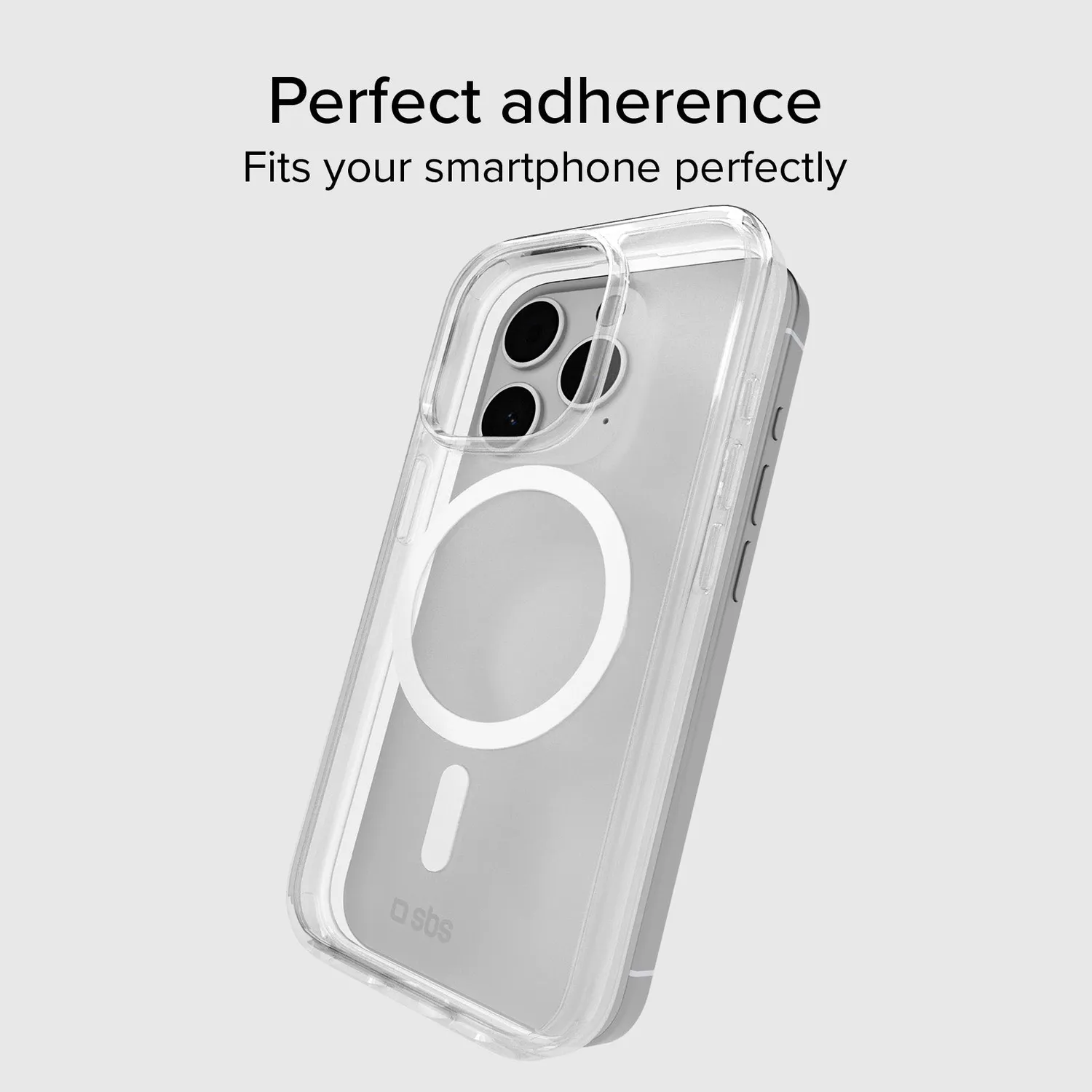 SBS iPhone 15 Pro Max Hülle transparent MagSafe