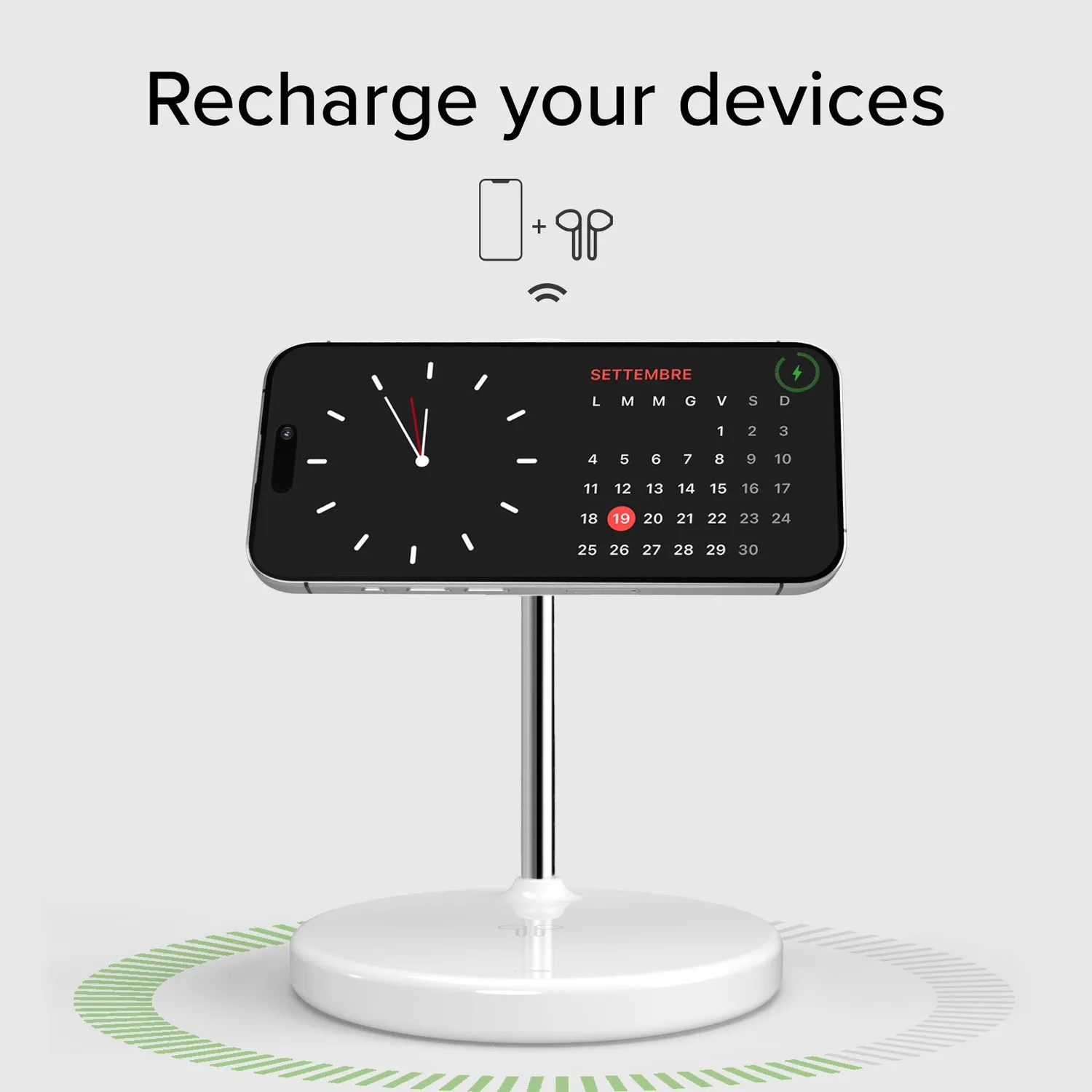 SBS Qi2 Wireless Ladestation 2-in-1 Magnet iPhone