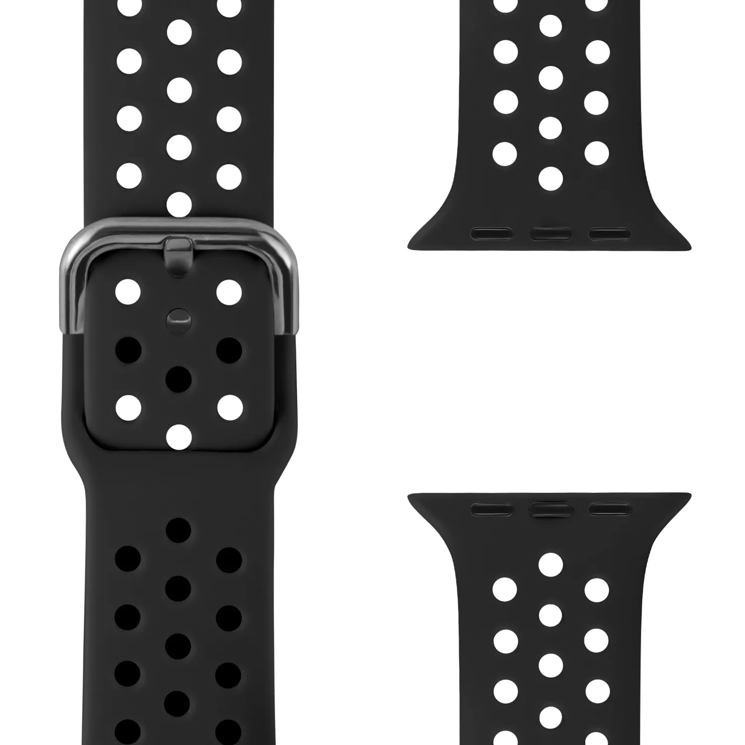 arktisband Nova Apple Watch Armband Silikon schwarz 44mm