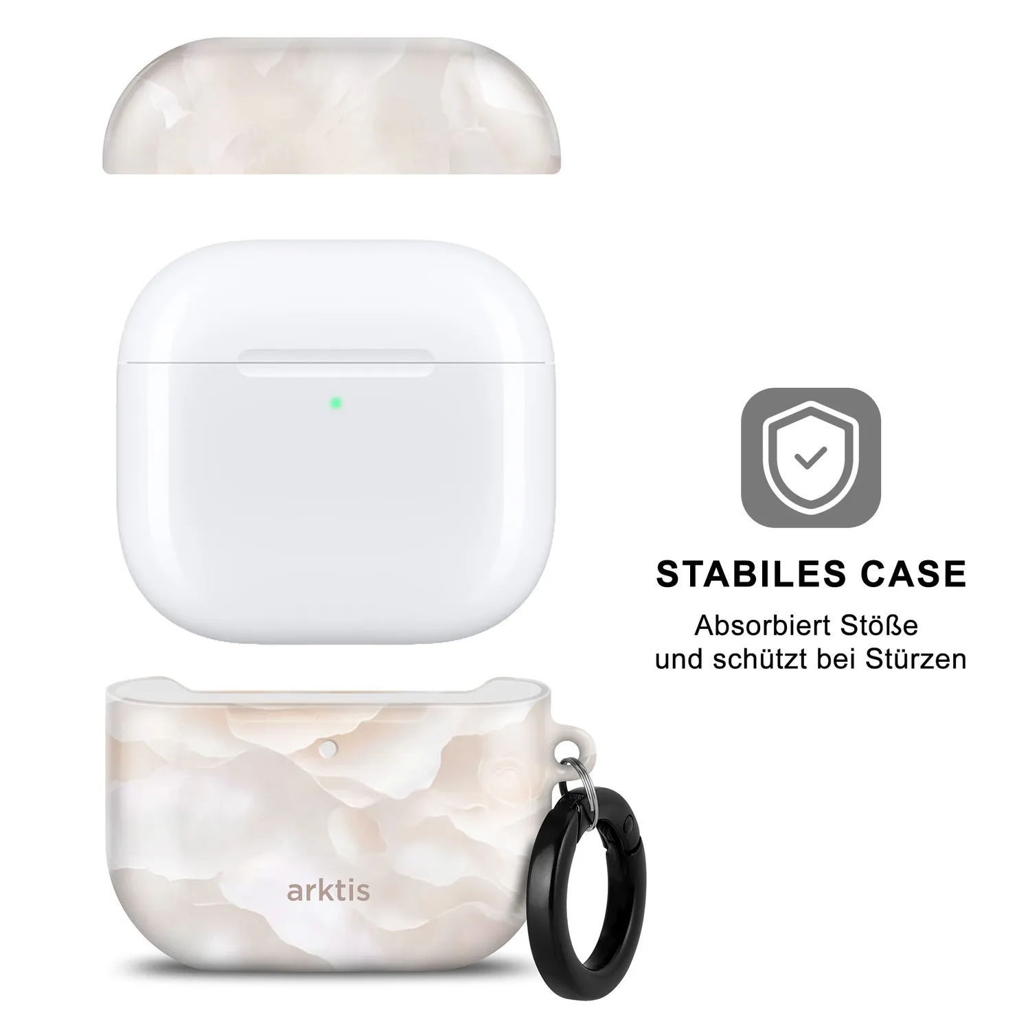 arktis AirPods 5 Hülle Marble Flower
