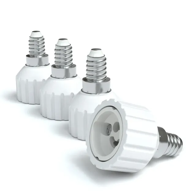 EAZY CASE E14 auf GU10 Lampensockel Adapter 8X weiß