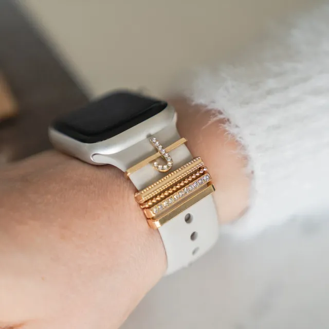 arktisband Buchstabe J Apple Watch Charm Edelstahl
