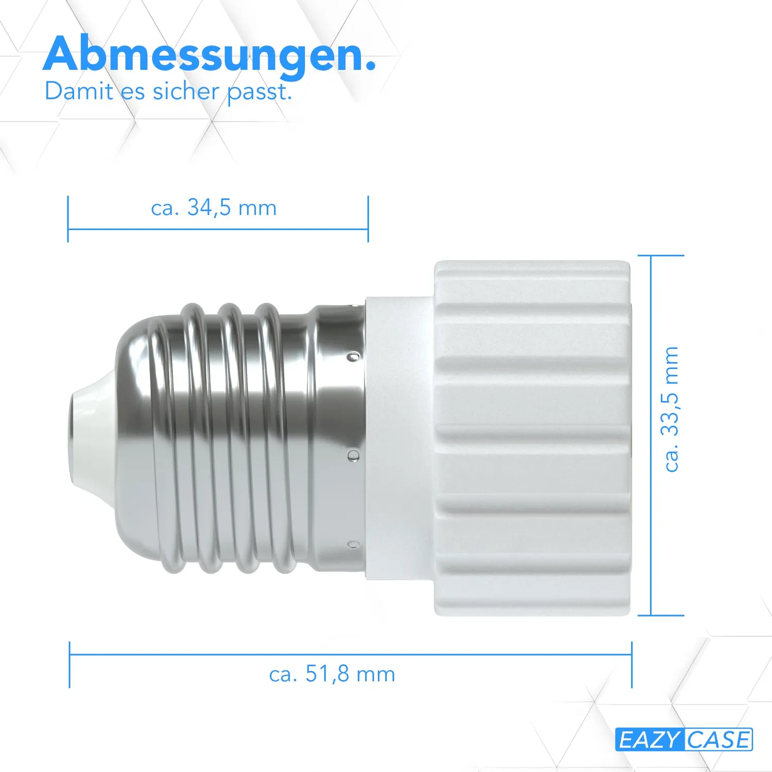 EAZY CASE E27 auf GU10 Adapter 4x Weiß 30W