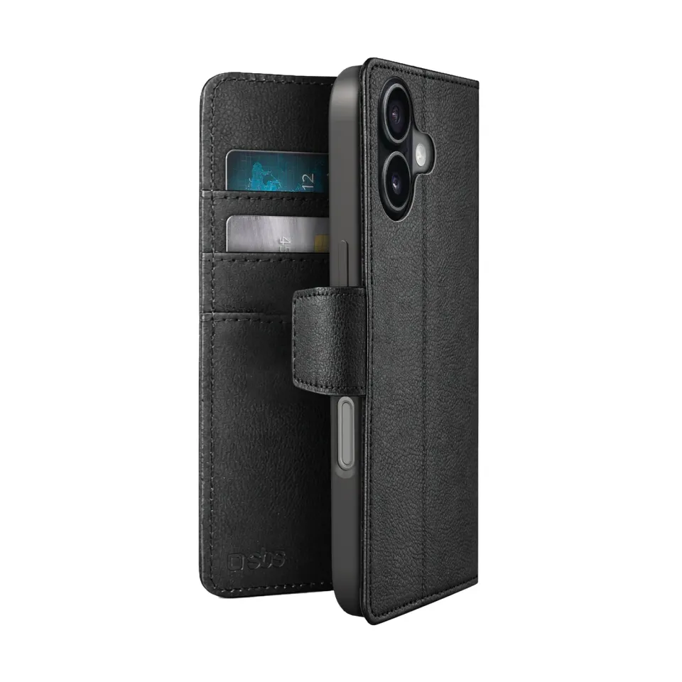SBS Wallet Classic Mag iPhone 17 Handyhülle Schwarz Kartenfach