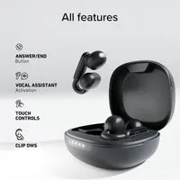 SBS OWS Clip Kopfhörer offen Bluetooth Touch schwarz