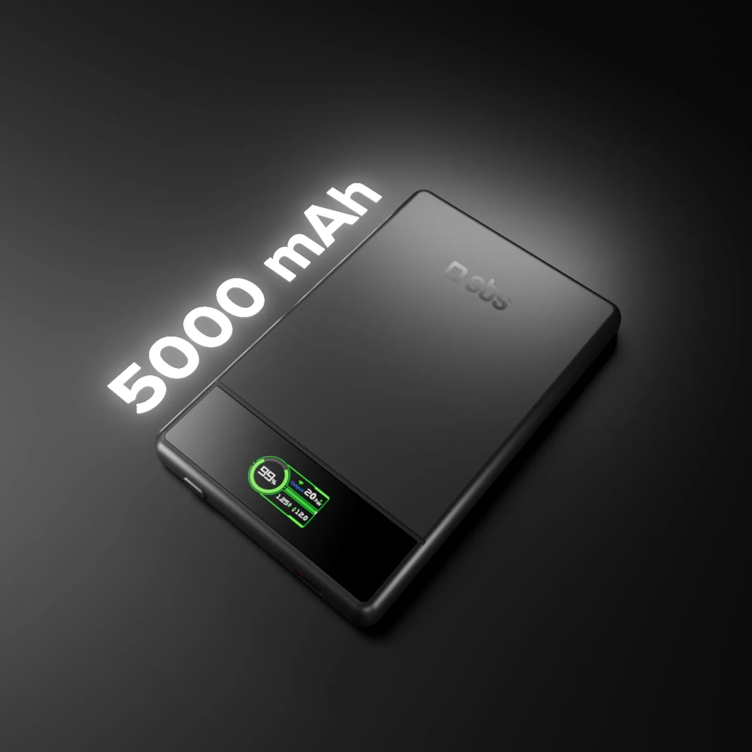 SBS Powerbank 5000mAh magnetisch 15W mit Display