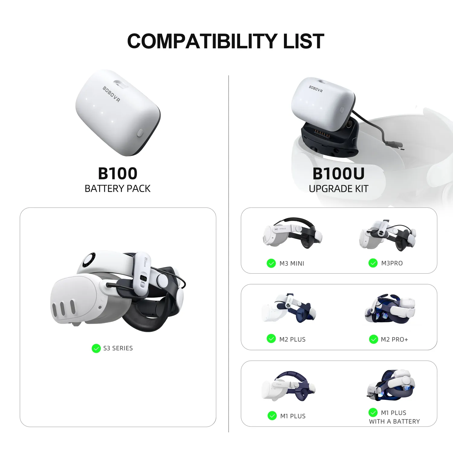 BOBOVR B100 Akku-Pack 10000mAh S3 Pro E3 Pro