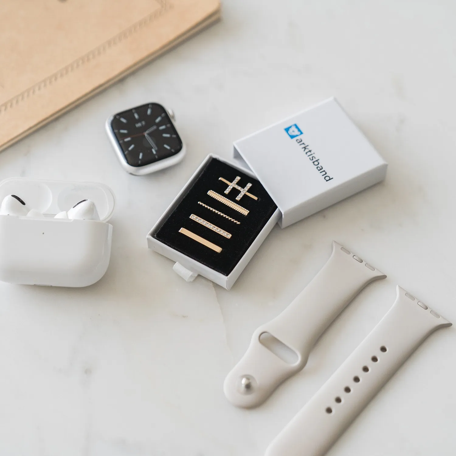 arktisband Apple Watch Charms Buchstabe H Anhänger Gold