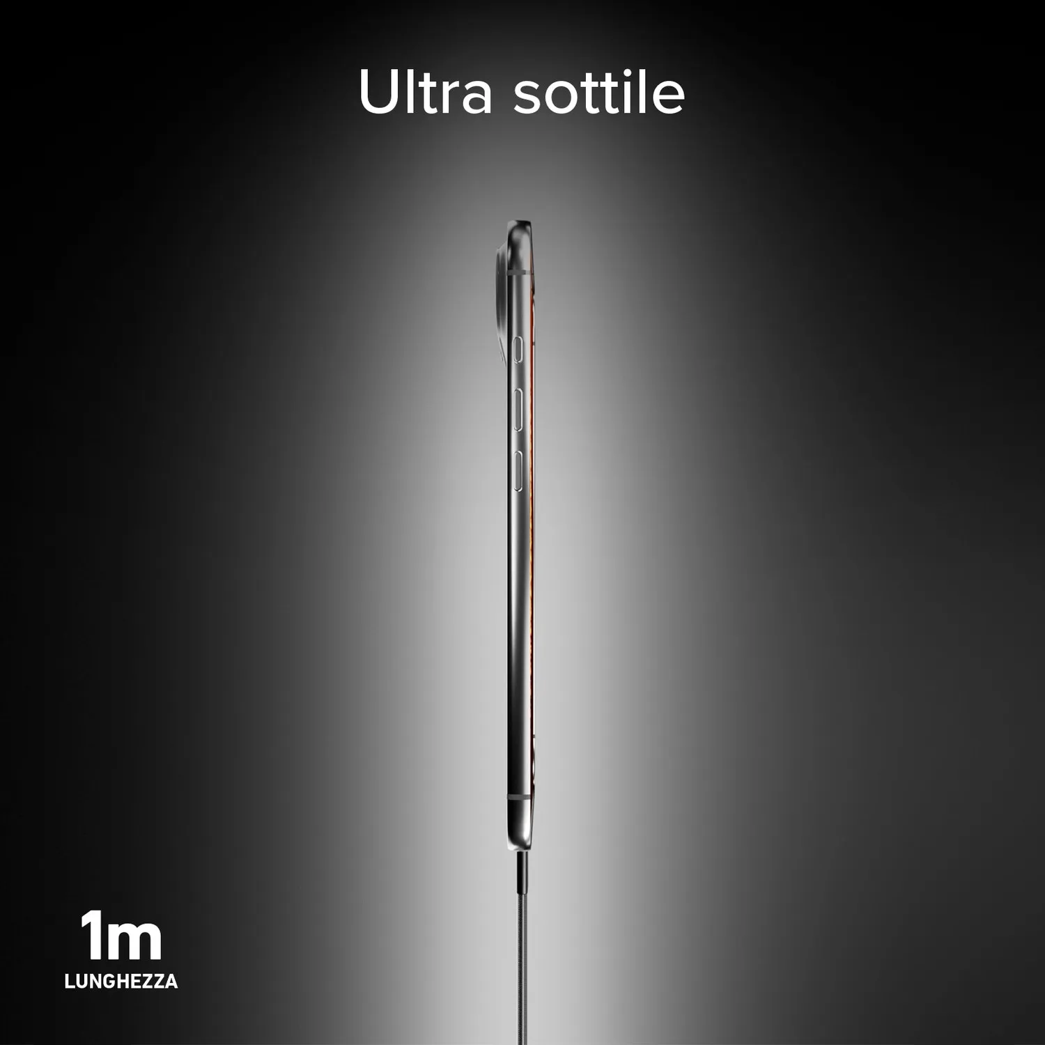 SBS USB-C 2.0 Ladekabel 1m Schwarz 60W Schnellladung