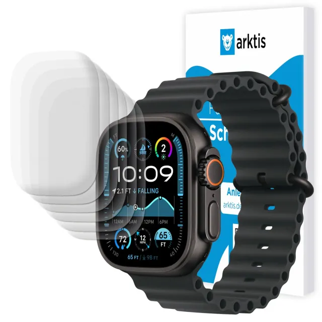 arktis Apple Watch Ultra Schutzfolie 49mm 6er Set