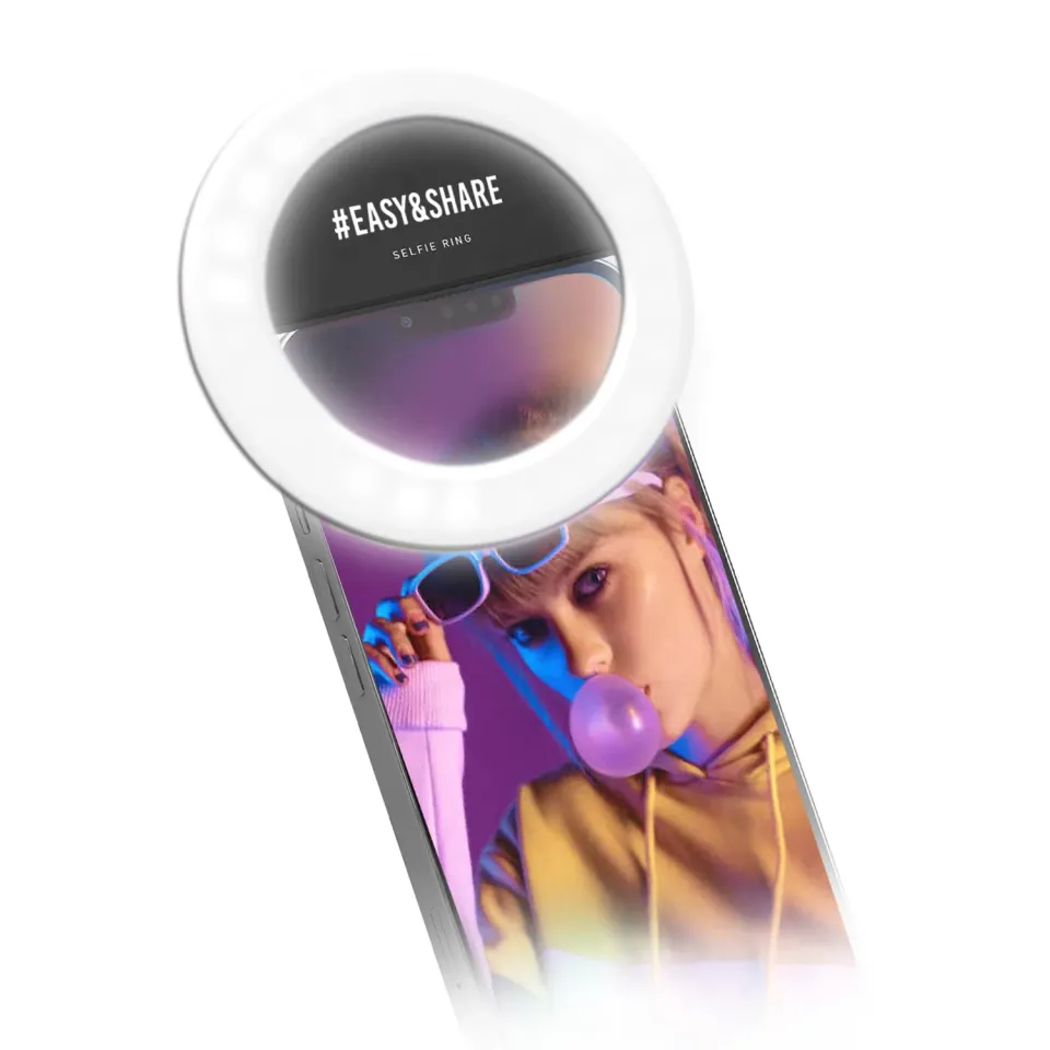 SBS Selfie Ringlicht mit Clip universell LED 3 Farben