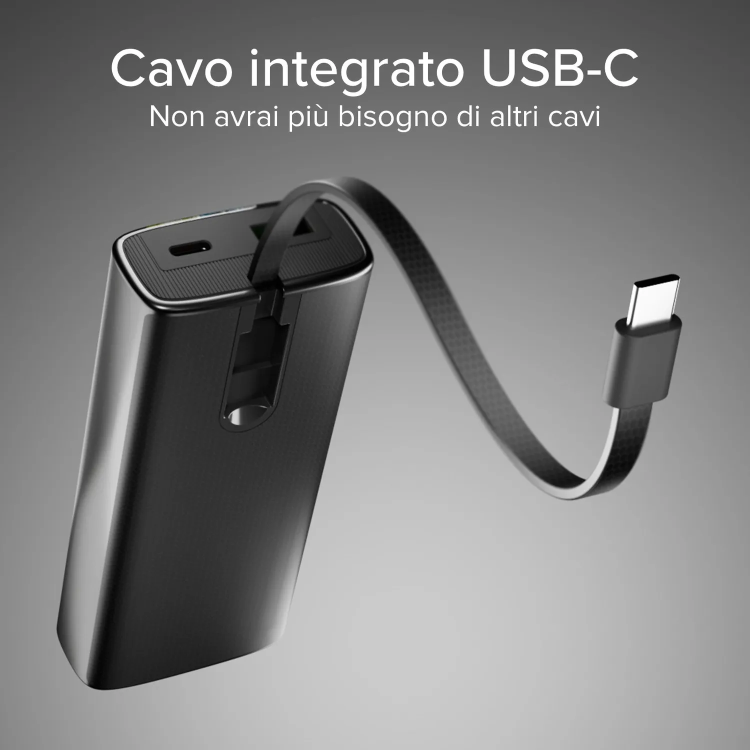 SBS Powerbank 10000mAh PD 20W USB-C Kabel LCD