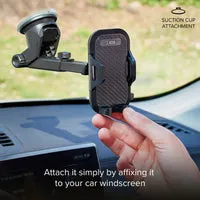 SBS Teleskop Handyhalterung Auto Saugnapf 360° schwarz