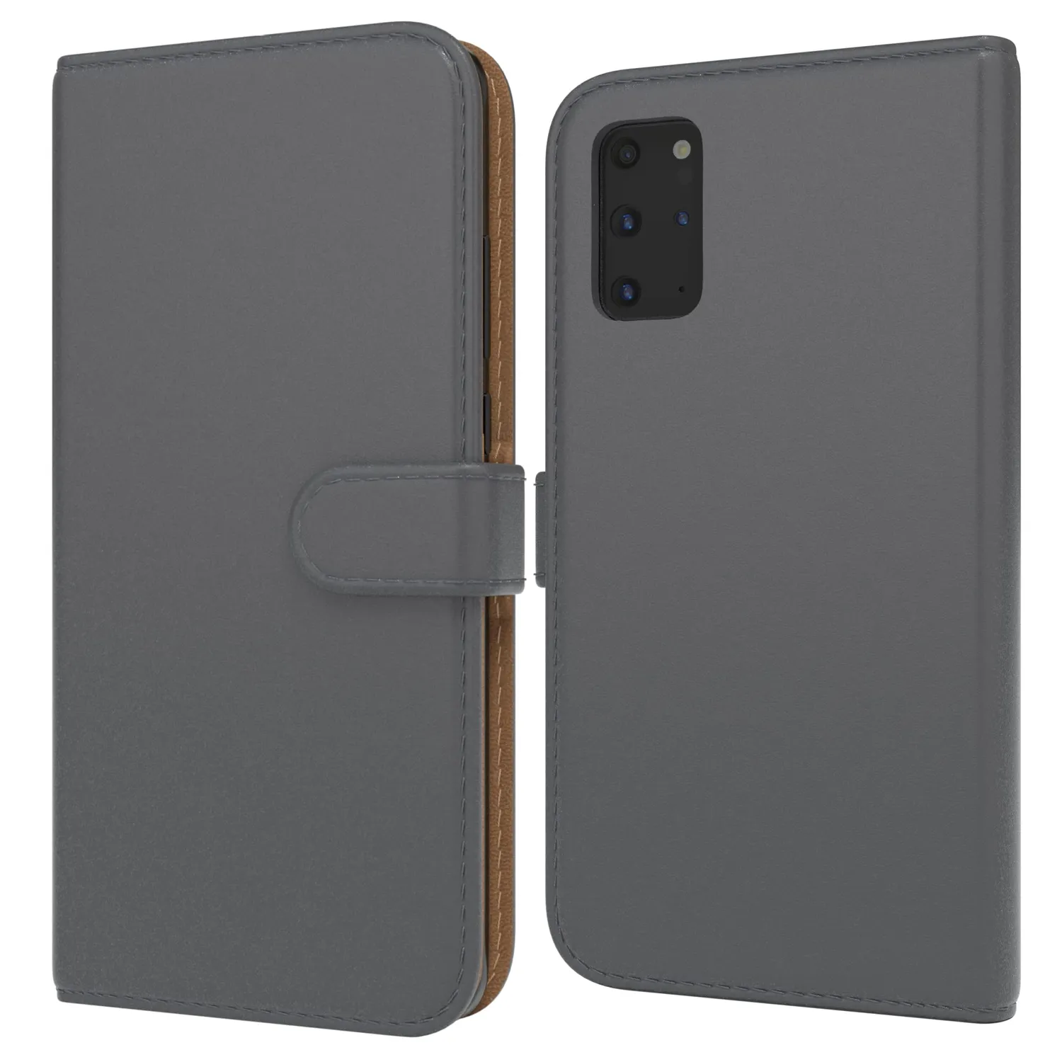 EAZY CASE Galaxy S20 Plus Klapphülle Book Anthrazit Etui