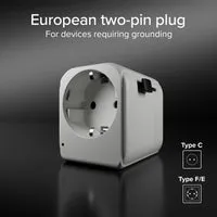 SBS Universal Reiseadapter 2500W 2x USB-A UK US AU