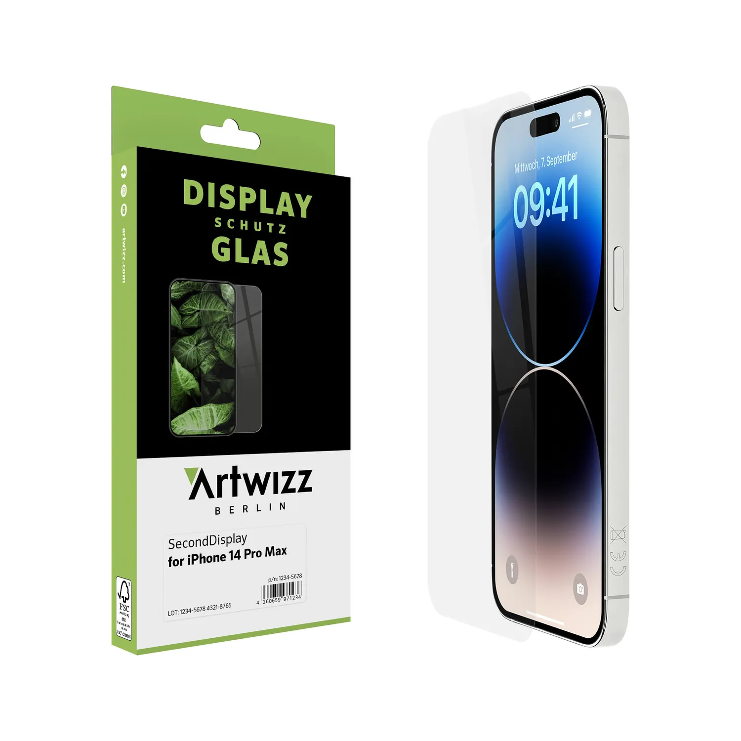 Artwizz SecondDisplay iPhone 14 Pro Max Panzerglas klar