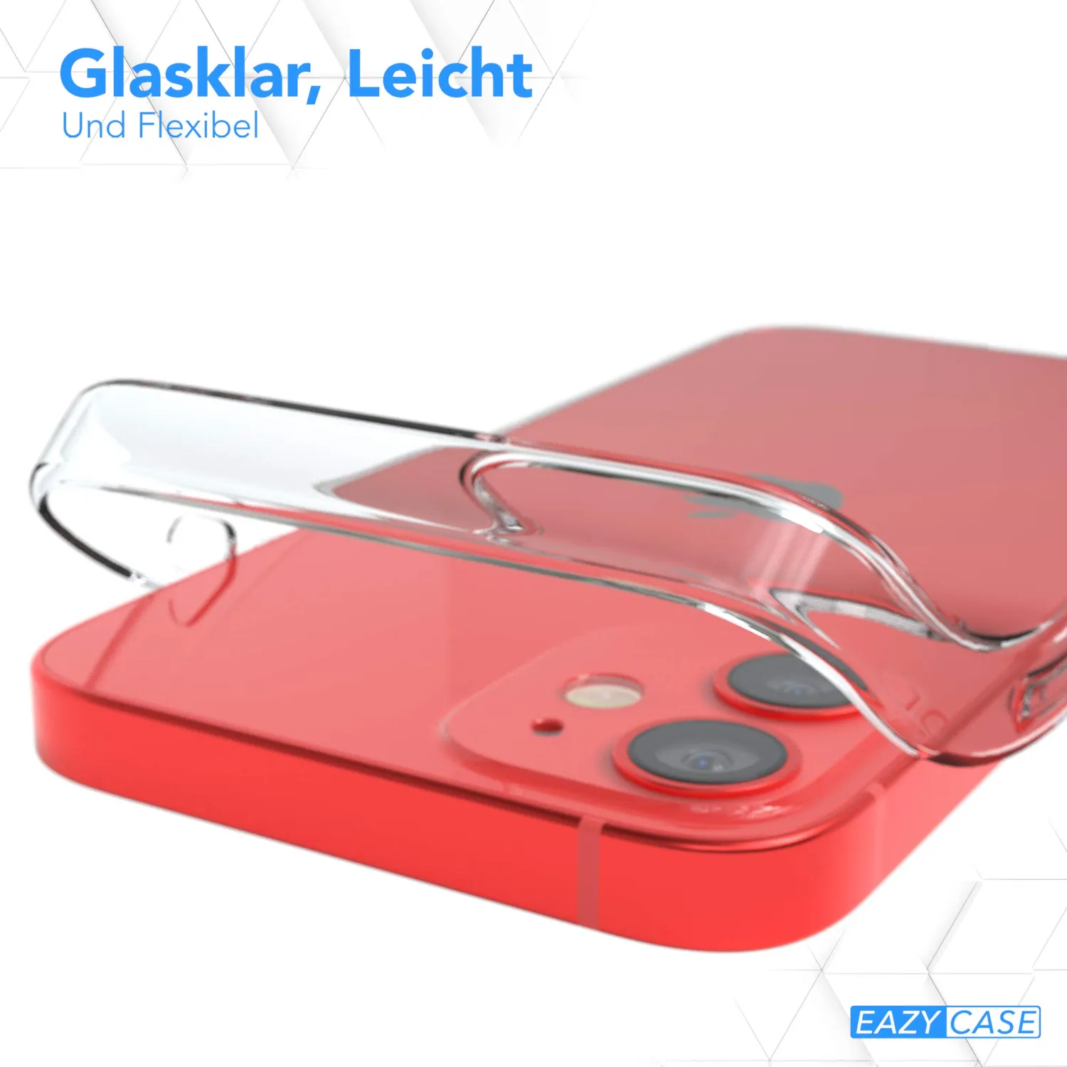 EAZY CASE iPhone 12 Mini Silikonhülle Transparent 0,8mm