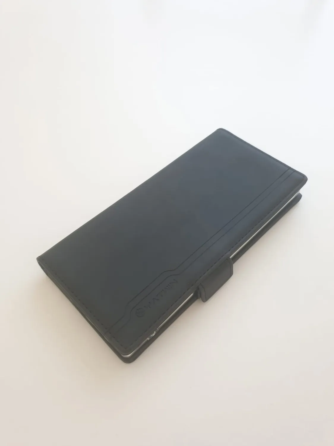 YATWIN Samsung Galaxy Note 10 Plus Klapphülle Schwarz Leder mit Kartenfach
