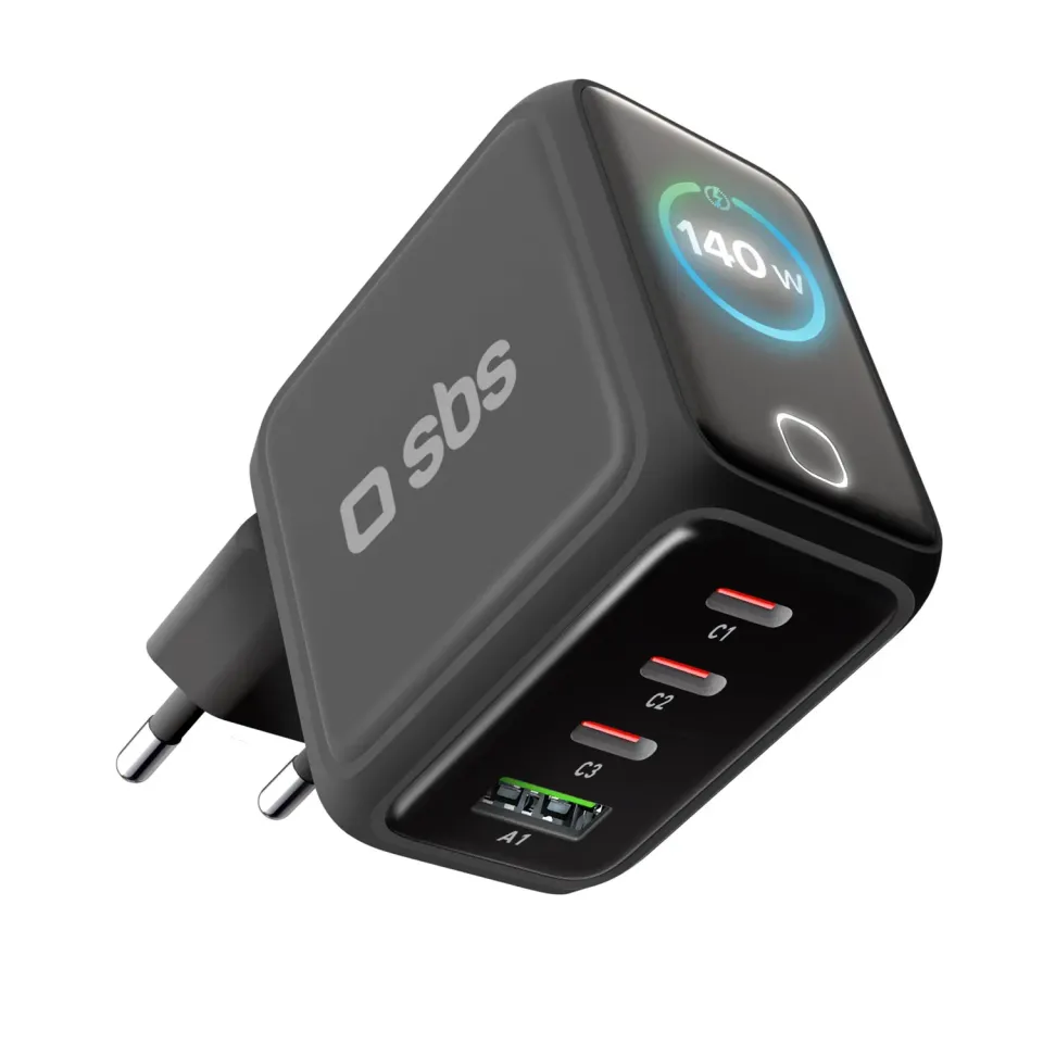 SBS Pulse Power GaN Ladegerät 140W TFT 4-Port