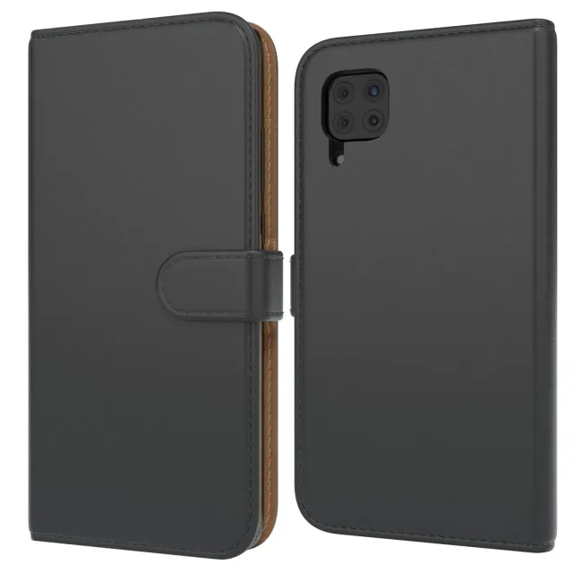 EAZY CASE Huawei P40 Lite Klapphülle Book Schwarz Leder