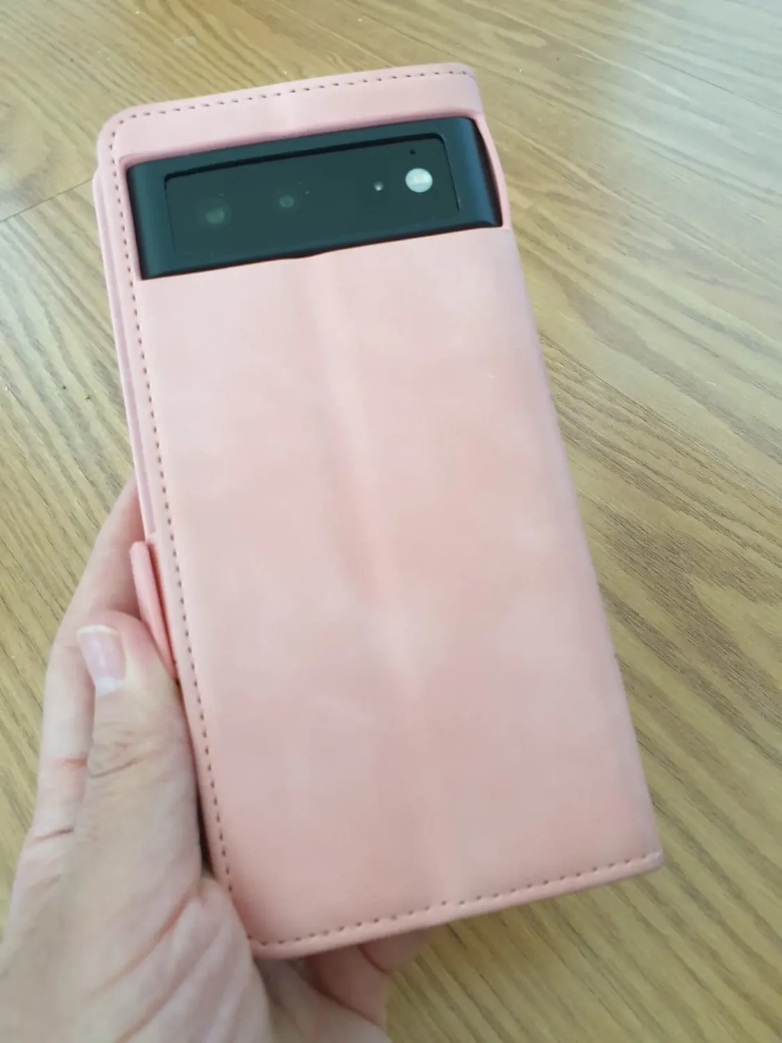 YATWIN Pixel 6 Klapphülle Leder blau + Panzerglas